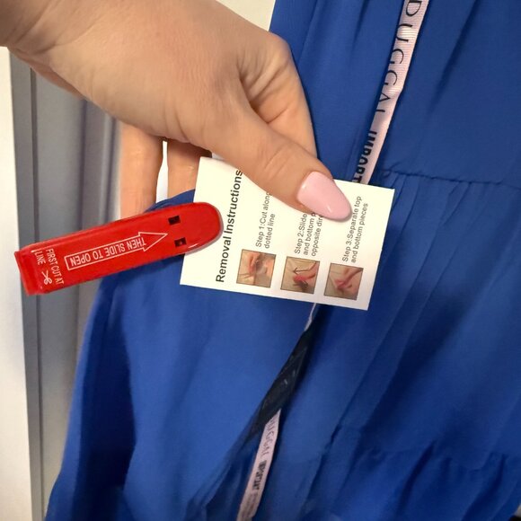 IEENA for MacDuggal - Blue Tiered Ruffle Fit & Flare Mini Dress - NWT - size 12 - Picture 4 of 7